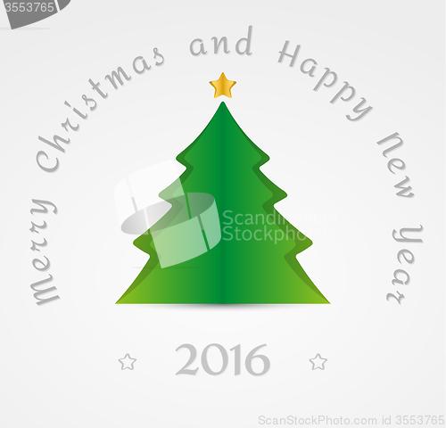 Image of christmas card with tree