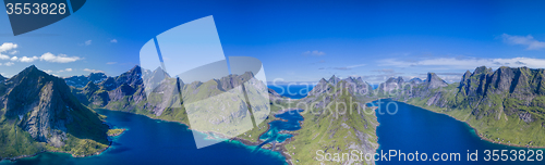 Image of Aerial Lofoten fjord