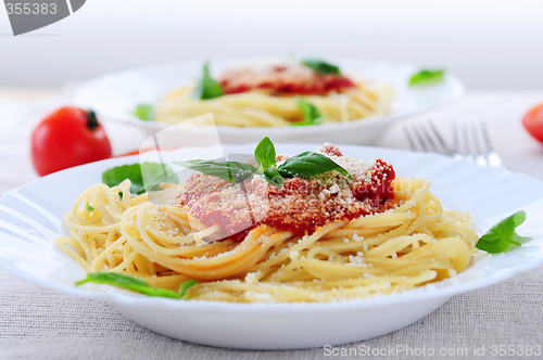 Image of Pasta and tomato sauce