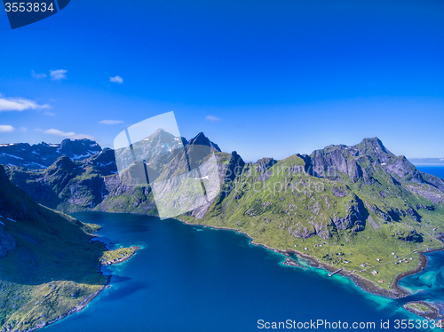 Image of Lofoten from air