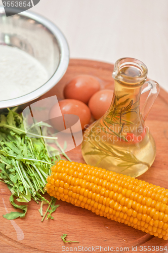 Image of Ingredients for corn pancakes