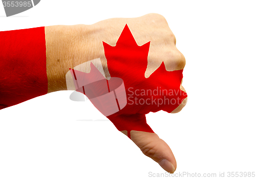 Image of Thumbs Down for Canada