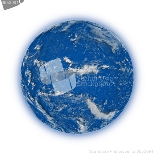 Image of Pacific Ocean on planet Earth