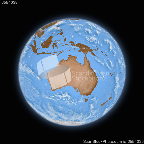 Image of Australia on planet Earth