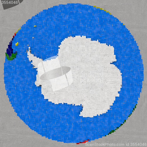 Image of Drawing of Antarctica on Earth