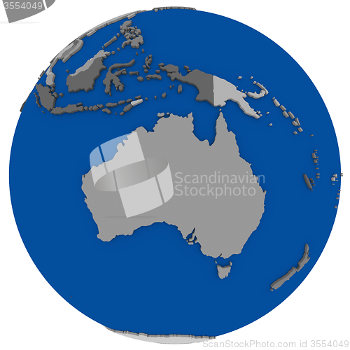 Image of Australia on Earth political map