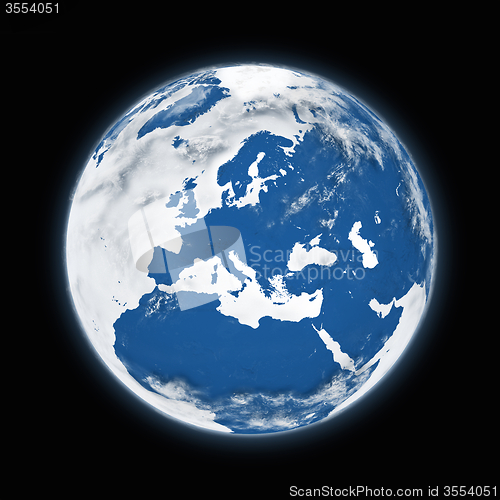 Image of Europe on planet Earth