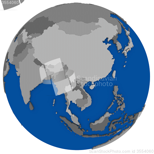 Image of southeast Asia on Earth political map