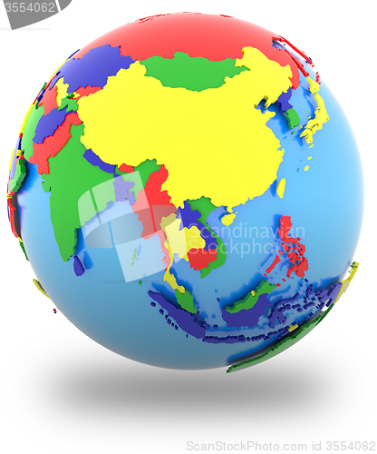 Image of Asia on Earth
