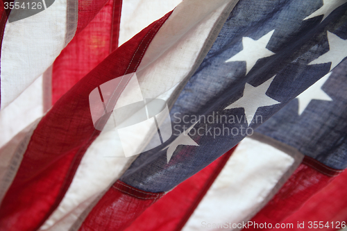 Image of very old American flag