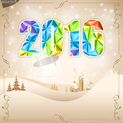 Image of Retro New Year Frame