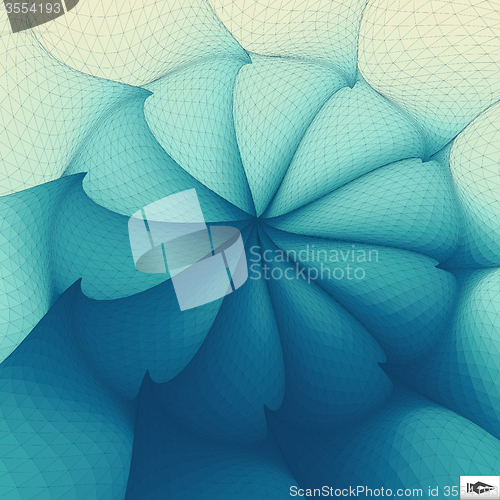 Image of Torsion And Rotation Movement. Vector Art. Mosaic. 