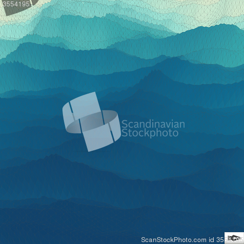 Image of Water Surface. Wavy Grid Background. Mosaic. 