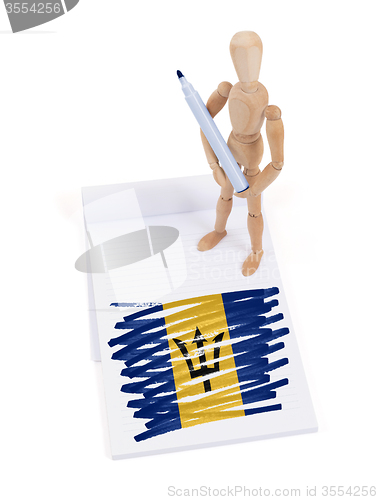 Image of Wooden mannequin made a drawing - Barbados