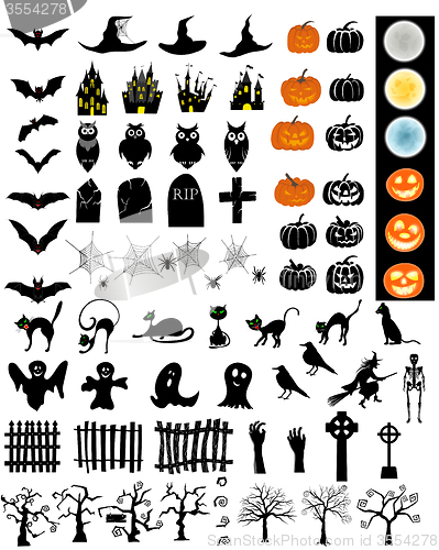 Image of Halloween Elements  Set