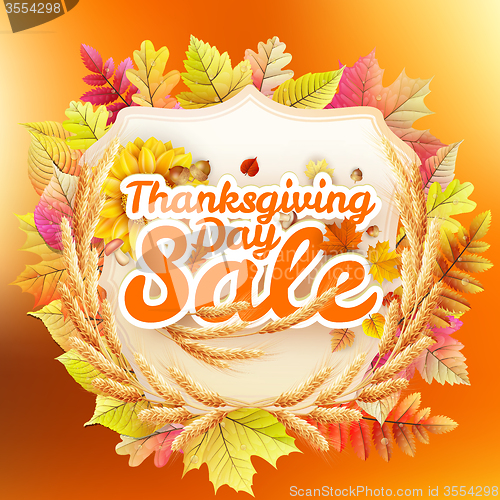 Image of Thanksgiving Day sale. EPS 10