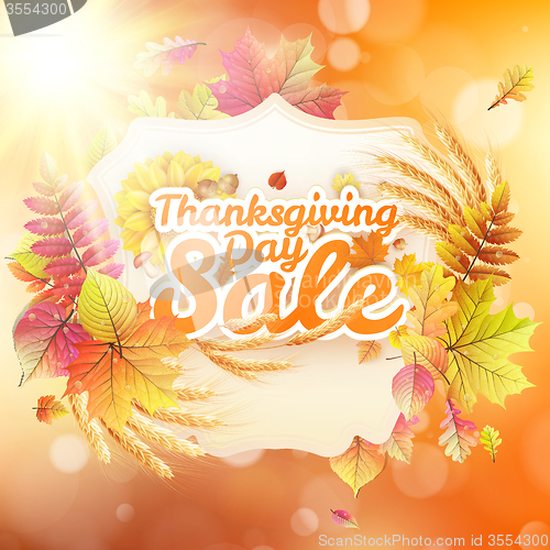 Image of Thanksgiving Day sale. EPS 10