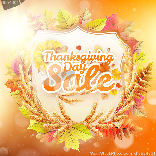 Image of Thanksgiving Day sale. EPS 10