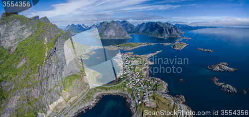 Image of Reine from air panorama