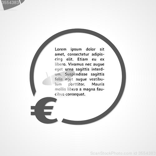 Image of euro symbol and linear circle