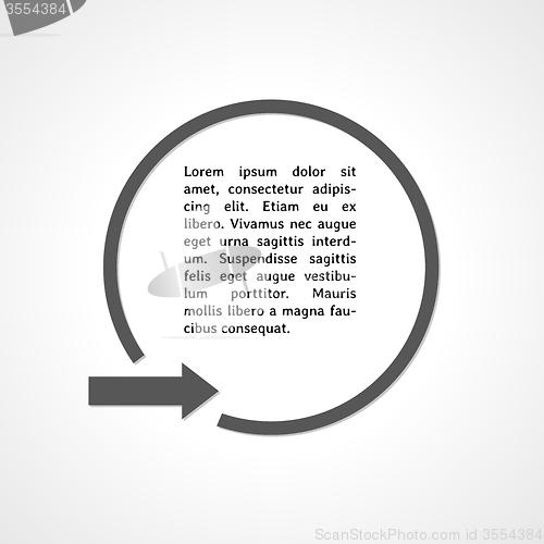 Image of gray arrow and circle