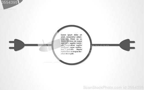 Image of gray electricity symbol and circle