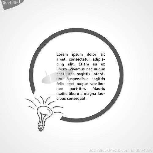 Image of gray bulb and circle