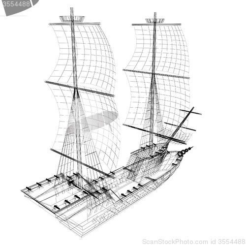 Image of 3d model ship