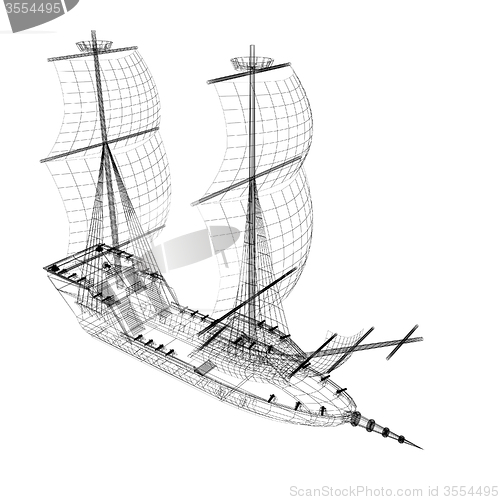 Image of 3d model ship