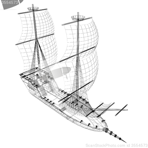 Image of 3d model ship