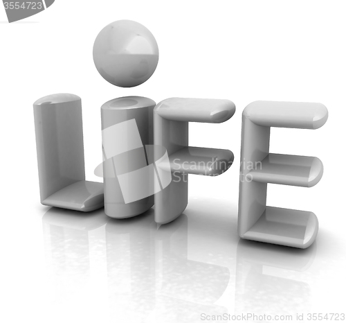 Image of 3d text \"life\"