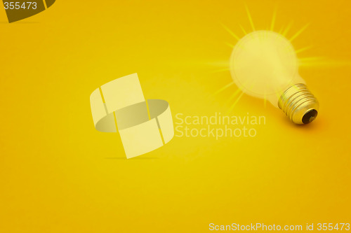 Image of Background with lit lightbulb