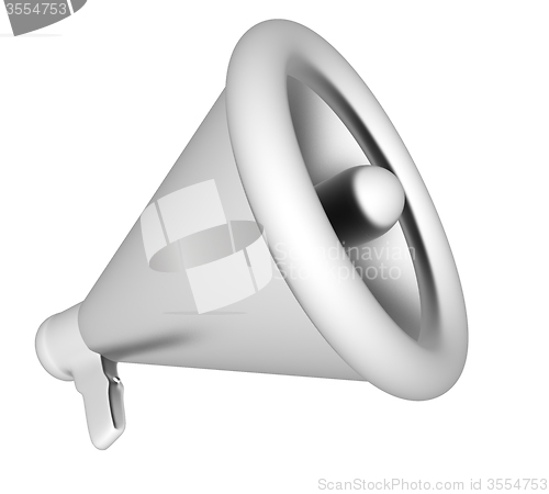 Image of Loudspeaker as announcement icon. Illustration on white 