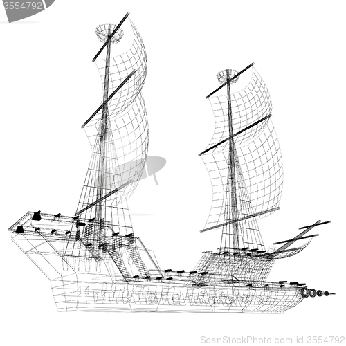 Image of 3d model ship
