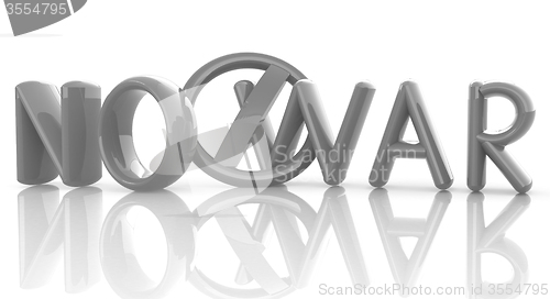 Image of \"No war\" text and sign 