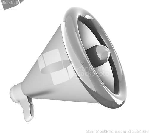 Image of Loudspeaker as announcement icon. Illustration on white 