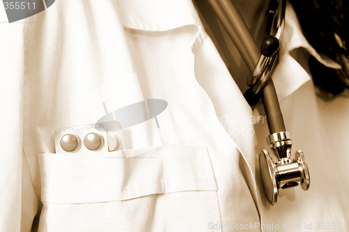 Image of Portrait of a young doctor with stethoscope.