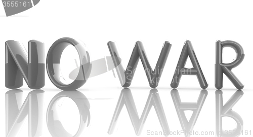Image of \"No war\" text