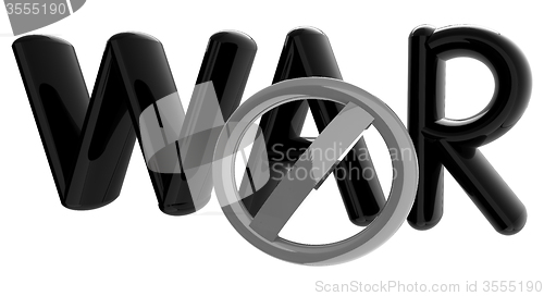 Image of \"No war\" text and sign 