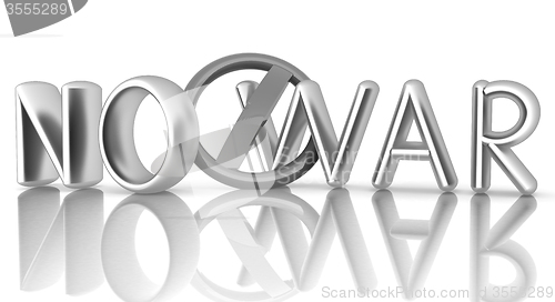 Image of \"No war\" text and sign 
