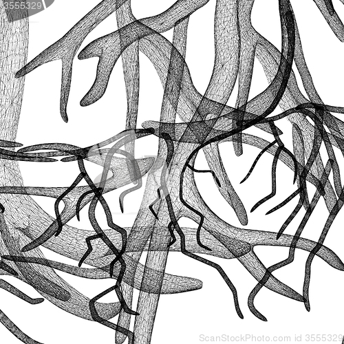 Image of Fantasy veins. Medical illustration