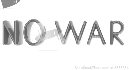 Image of \"No war\" text