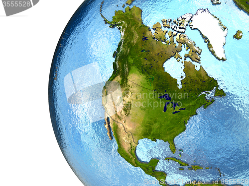 Image of North America on Earth