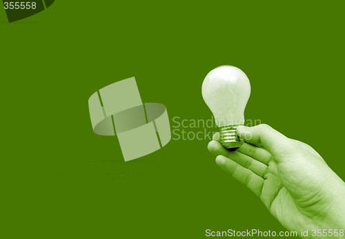 Image of Background with lit lightbulb