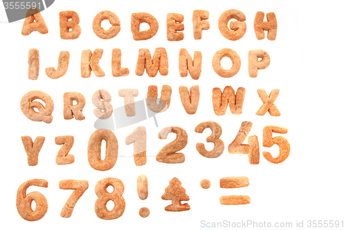 Image of gingerbread christmas alphabet