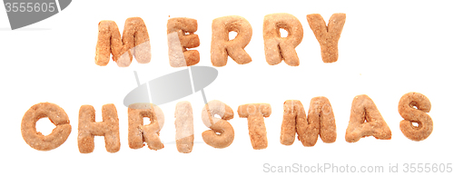 Image of merry christmas from gingerbread christmas alphabet