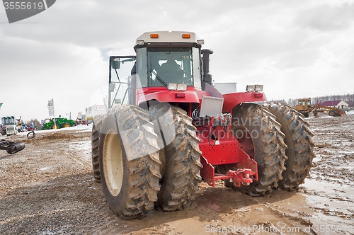 Image of Test-drive of tractor on special dirt range