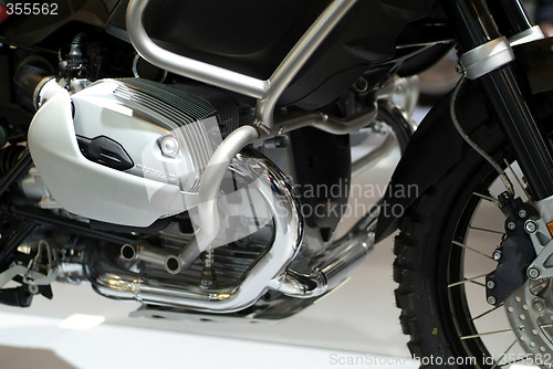 Image of Detail of motorcycle engine