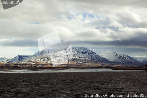Image of Impressive volcano mountain landscape in Iceland