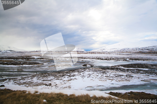 Image of Volcanic mountain landscape in Iceland